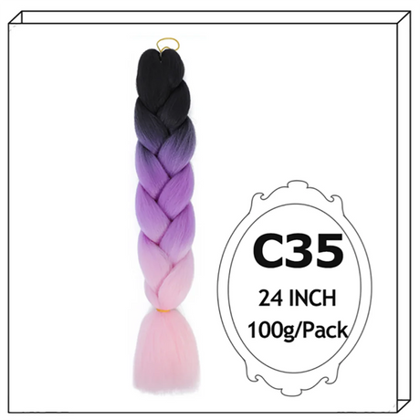 Synthetic Long Jumbo Ombre Braiding Hair For Women