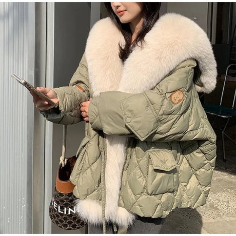 Winter New Women Big Luxury Faux Fox Fur