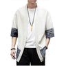 Men' Japanese Kimono Cardigan Loose Cotton Linen /