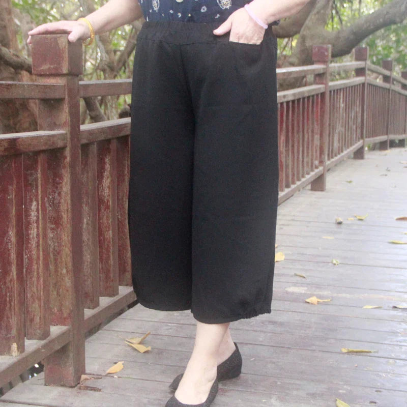 Palazzo Pants For Women Capris Wide Leg Casual