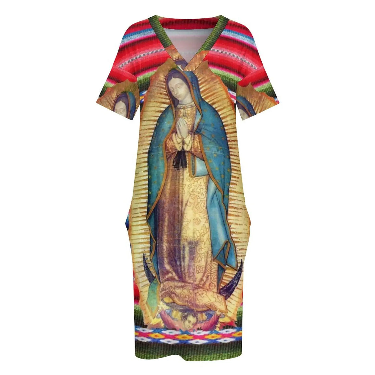 Virgin Mary Catholic Dress Short Sleeve Our Lady