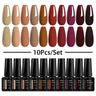 Nude Glitter Gel Nail Polish Set Purple Pink