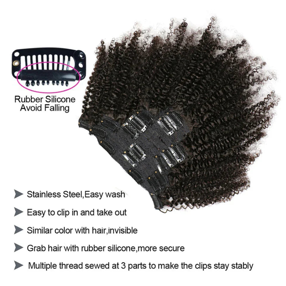 Maxine A B Hair Kinky Curly Clip In