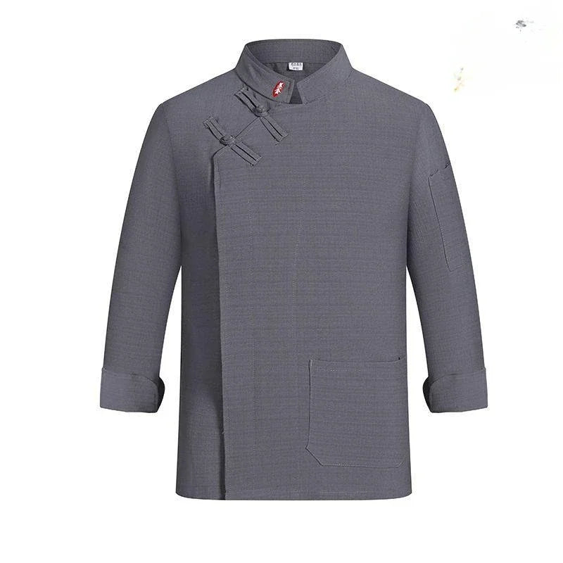 Chef Uniform Long Sleeve Men Women Linen Kitchen