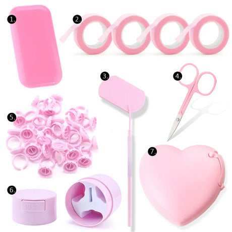 Eyelash Extension Supplies Glue Rings Tape Cutter