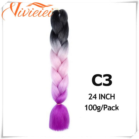 Pink Ombre Jumbo Braids Hair Extensions