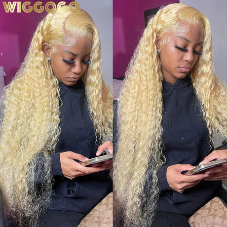 Wiggogo Blonde Lace Front Wig Glueless Hd Lace