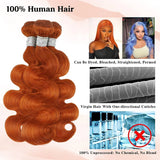 Orange Ginger Bundles Brazilian Human Hair Body Wave