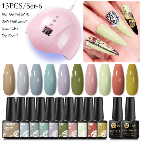 Gel Nail Polish Set With W