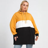 Women Loose Casual Hoodies Top Drop Shoulder O-Ring