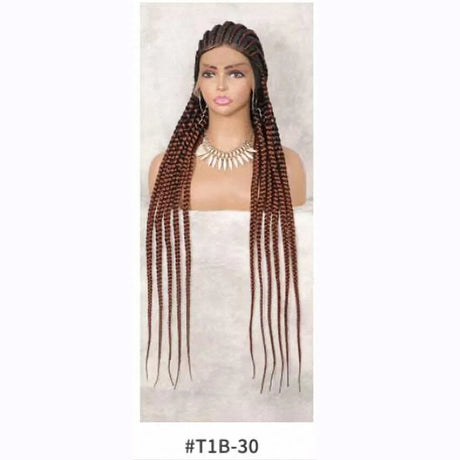 Long Synthetic Braids Full Lace Wig Heat Resistant