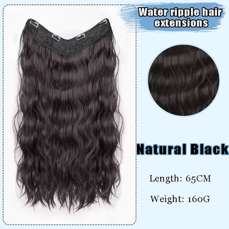 As-Part Synthetic Clip In Hair Extension Long Thick