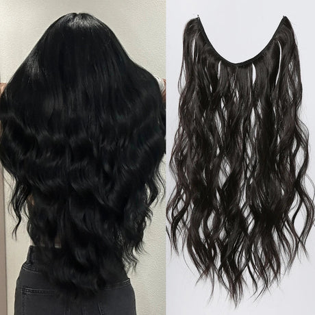 Haircube Synthetic No Clip Hair Extension Natural Hair