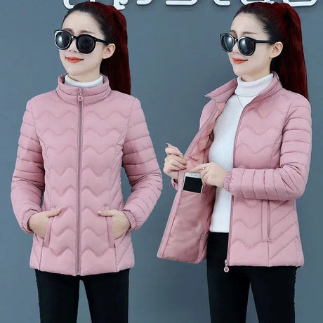 Winter Jacket Women New Short Parka Jacket Solid