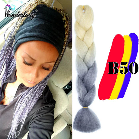 Wonderlady Color Long Colored Braiding Hair Jumbo Braids