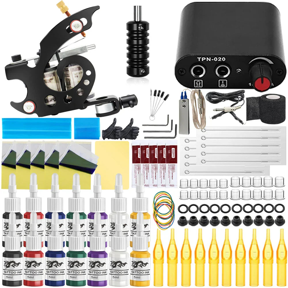 Professional Coil Tattoo Machine Kits Wraps Coil