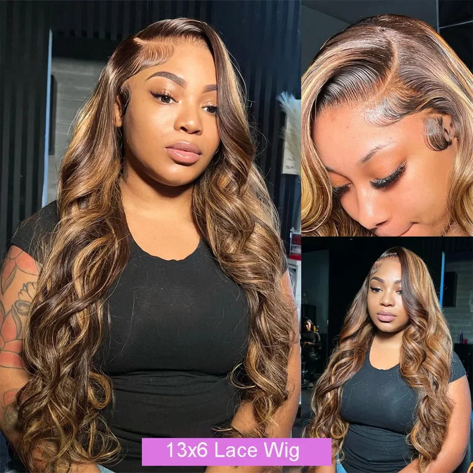 Highlight Wig 13X4 Hd Lace Frontal Wig Human