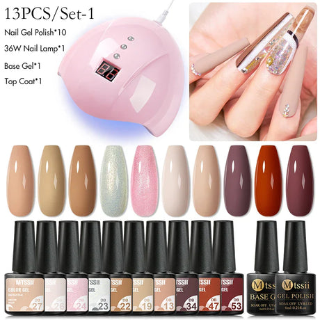 Gel Nail Polish Set With W