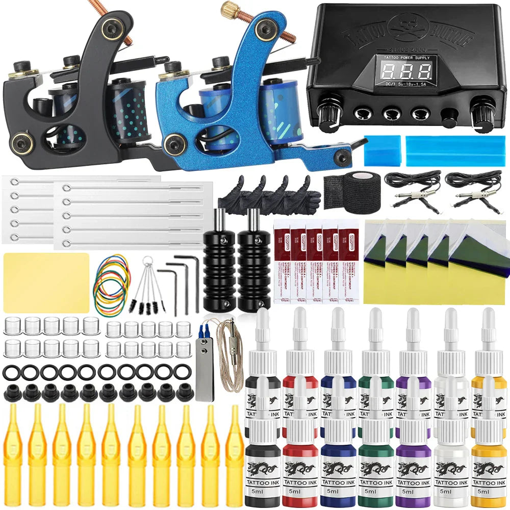 Professional Coil Tattoo Machine Kits Wraps Coil