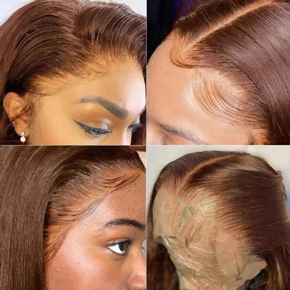 Chocolate Brown Colored X Hd Lace Front Human