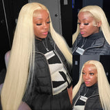 Blonde Straight X Lace Front Human Hair Wigs