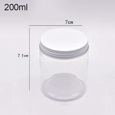 Plastic Jar With Lids Clear Cosmetic Refillable Bottles