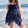 Womens One Piece Swimsuit Tummy Control Swimdress Skirtini