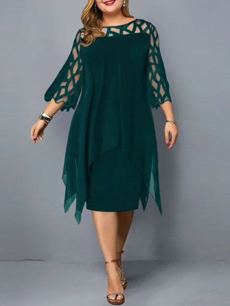 Sleeve Hollow Out Solid Sexy Women' Clothing Evening