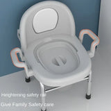 Foldable Elderly Toilet Seat Chair Height Adjustable Adult