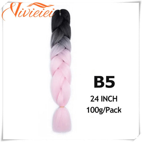 Pink Ombre Jumbo Braids Hair Extensions