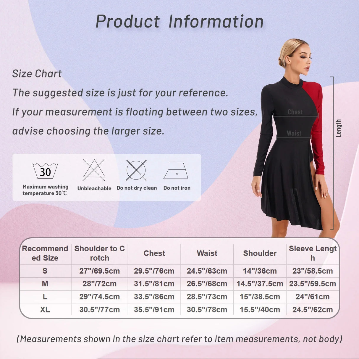 Womens Contemporary Lyrical Dance Dress Long Sleeve Color