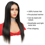 Bone Straight Lace Front Wig Indian