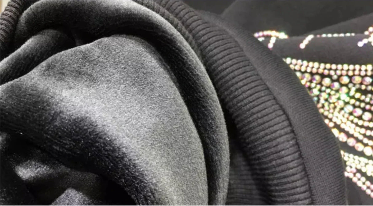Rhinestone Dragon Brand Women' Hooodies Fleece Thick