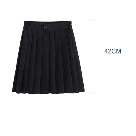 Japanese Student Girls Skirt School Uniform Solid Color