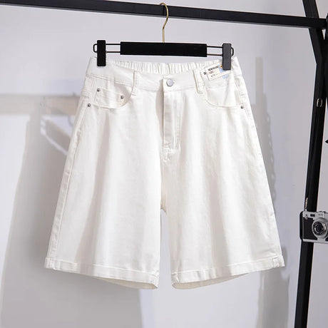 Women' Five-Point Denim Shorts Hip Summer High-Waist