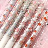 Floral Gel Pens Transparent Black