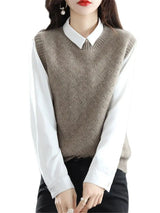 Korean Women' Knitted Wool Vest Winter New Loose