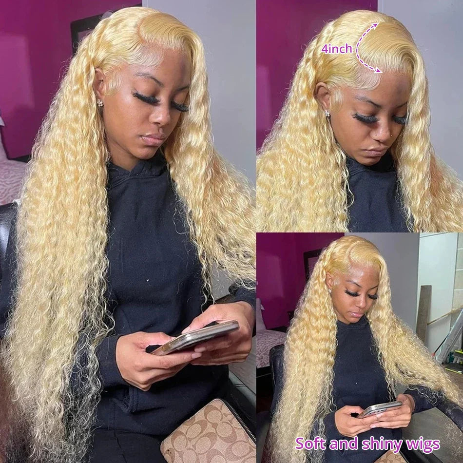Wiggogo Blonde Lace Front Wig Glueless Hd Lace