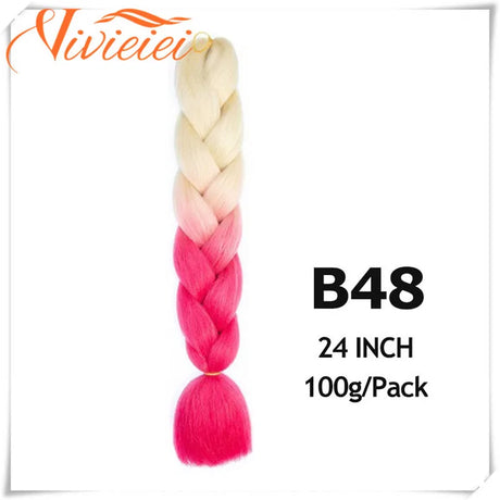 Pink Ombre Jumbo Braids Hair Extensions