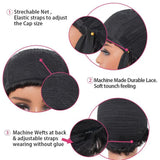 Short Curly Afro Wigs With Bangs For Black