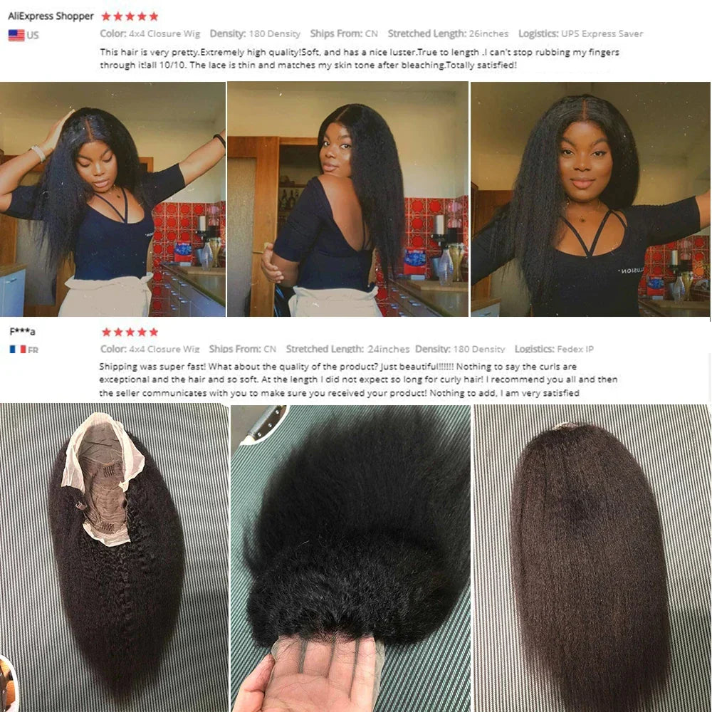 Hd Transparent  Lace Frontal Wig Kinky