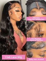 46Inch Body Wave Hd Lace Frontal Wig Human