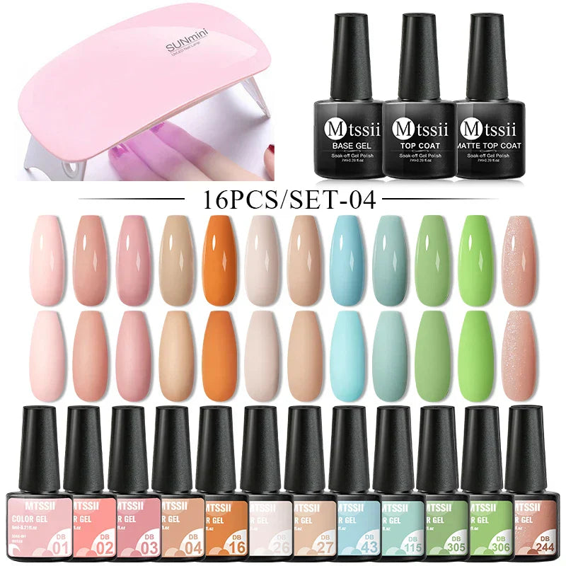 Gel Nail Polish Set With W