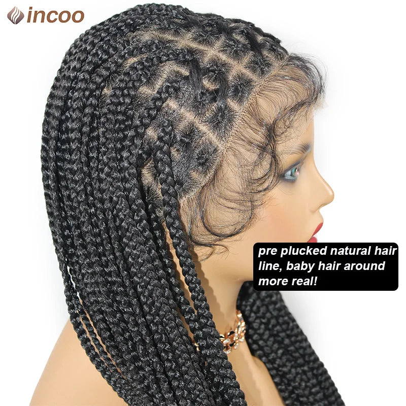 Cornrow Box Braided Wigs Long Jumbo Knotless African