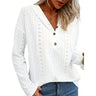 Casual Sweatshirt Women' Plus Solid Eyelet Embroidered