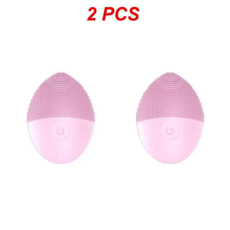 Electric Facial Cleansing Brush Silicone Ultrasonic Vibration