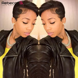 Rebecca Short Bob Wig Pixie Cut Wig Straight