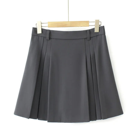 Autumn Clothes Women Pleated Skirt Plus Elastic Waist