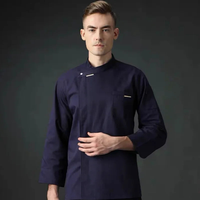 Unisex Chef Jacket Short/Long Sleeve Men Women Crossover