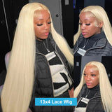 Cosdelu Blonde Straight 13X4 Lace Front Human Hair